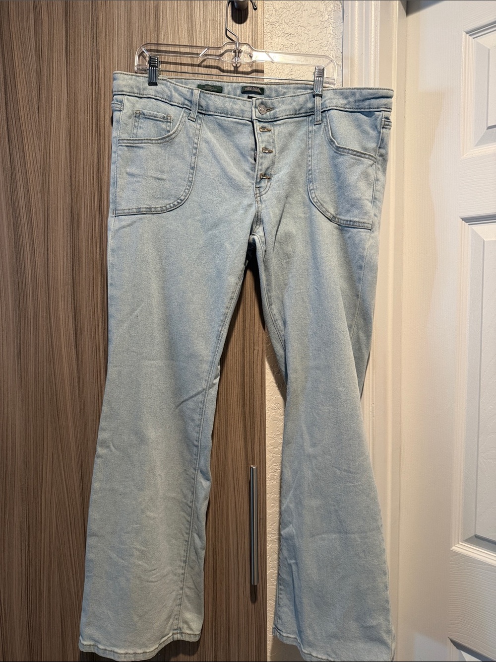 wild fable Light Blue Button-Fly Flare Jeans
